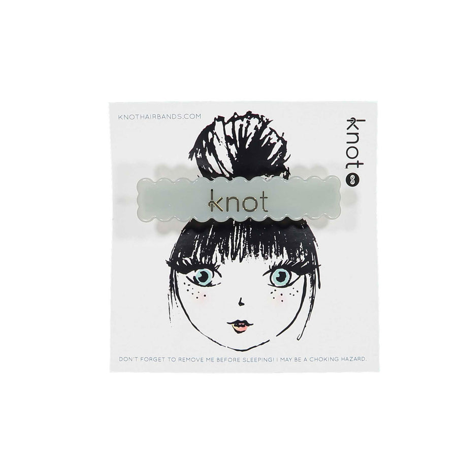 Knot Hairbands Sky Blue Scalloped Barrette
