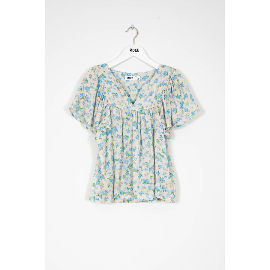 Indee Ionic Blue Printed Top