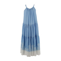 Ermanno Scervino Blue/White Stripe Satin Dress