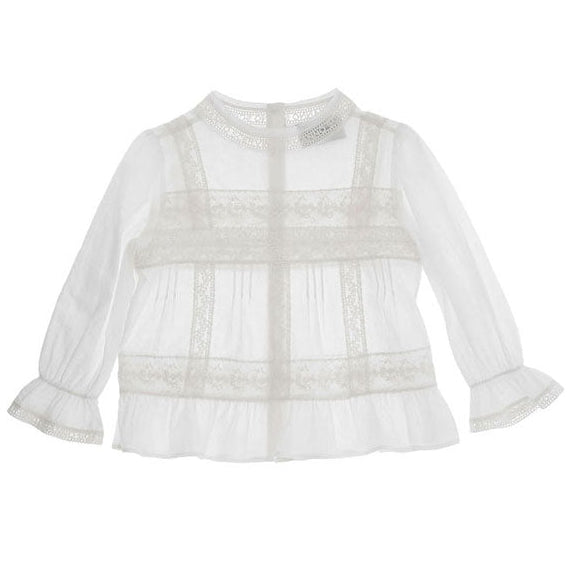 Ermanno Scervino White Muslin Lace Blouse