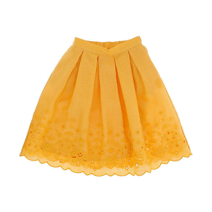 Ermanno Scervino Mandarin Orange San Gallo Skirt