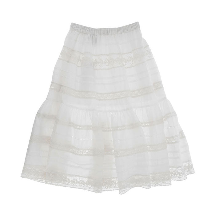 Ermanno Scervino White Poplin Logo Skirt