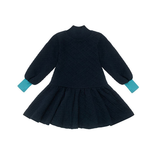 The Middle Daughter Navy Blue Jacquard Dress