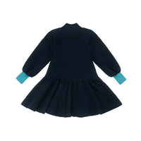 The Middle Daughter Navy Blue Jacquard Dress