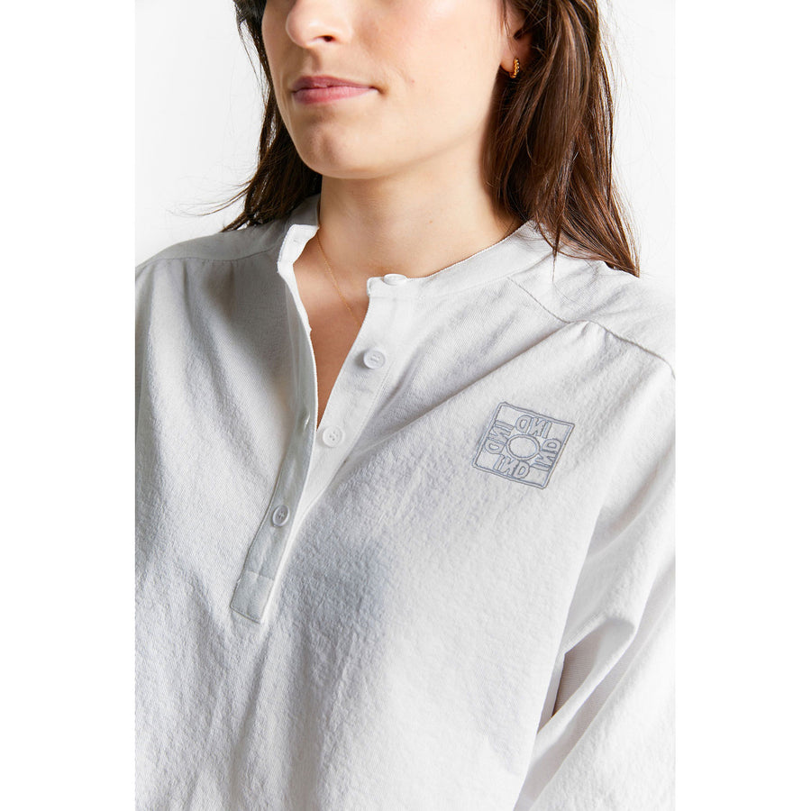 Indee Off White Tunisian Collar T-Shirt