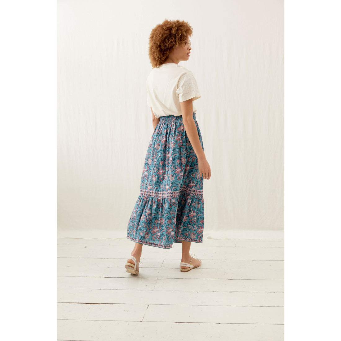 Louise Misha Teal Garden Of Eden Jansiane Skirt