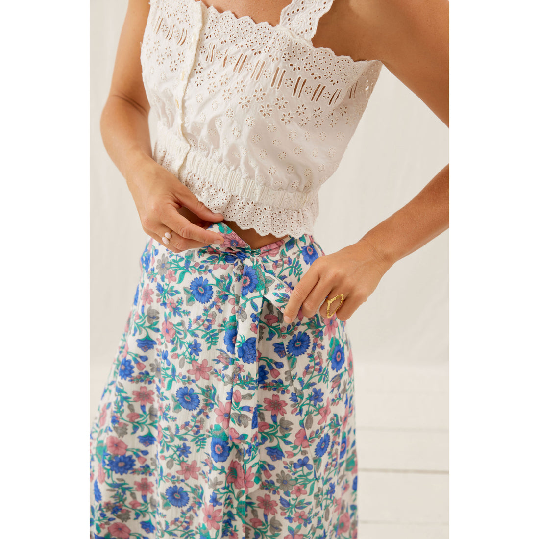 Louise Misha Blue Summer Meadow Lucia Skirt