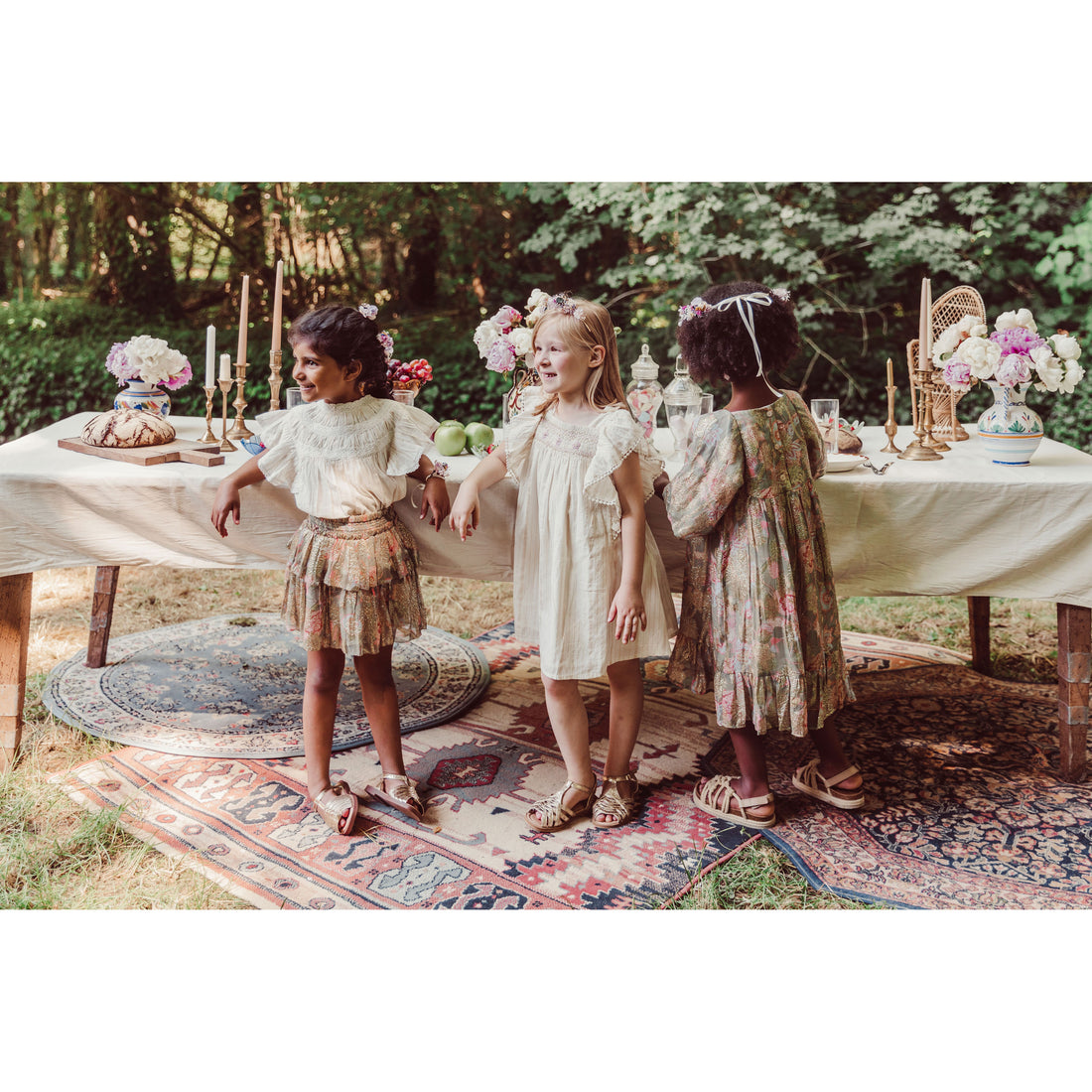 Louise Misha Khaki Wild Bouquet Roumia Skirt