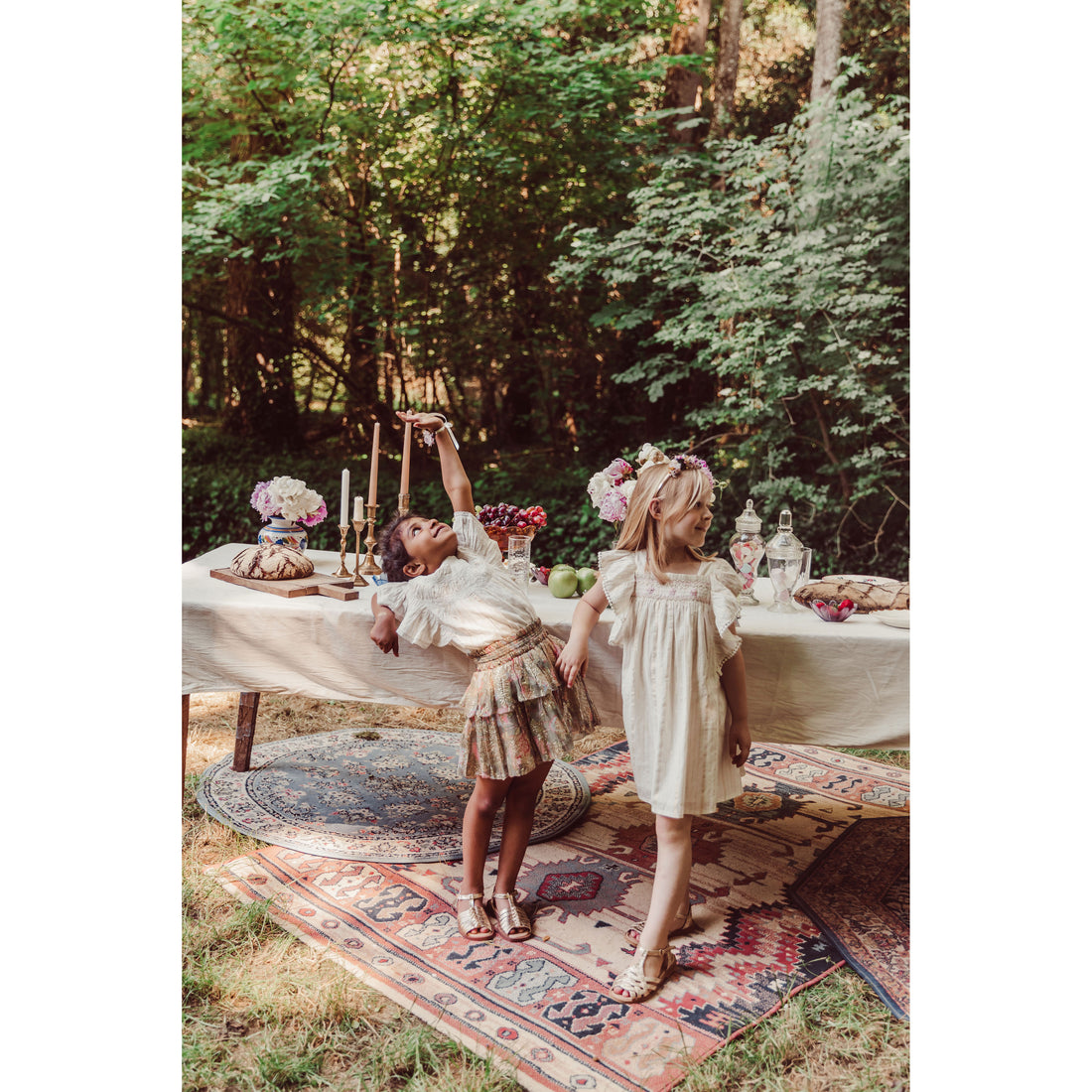 Louise Misha Khaki Wild Bouquet Roumia Skirt