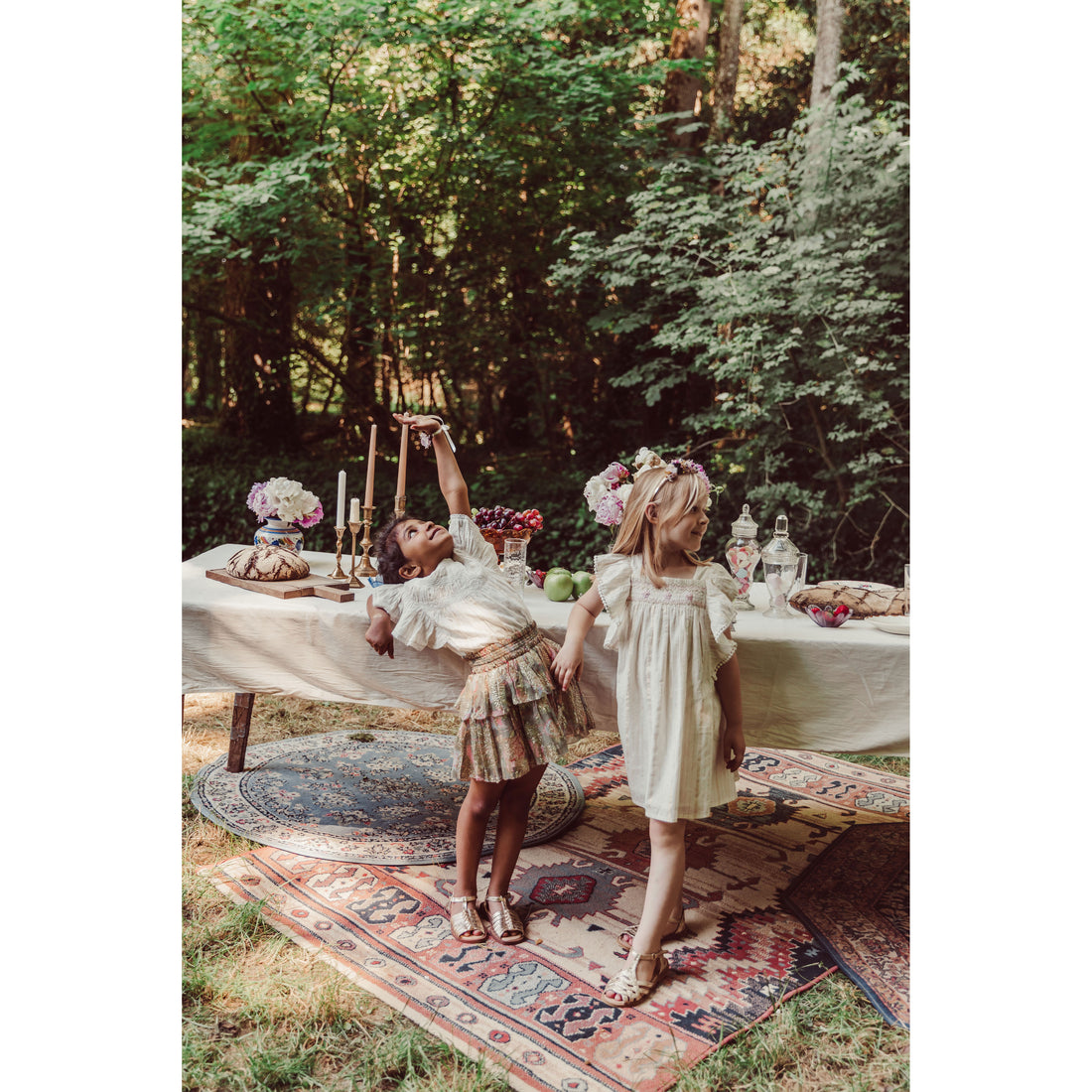 Louise Misha Khaki Wild Bouquet Roumia Skirt