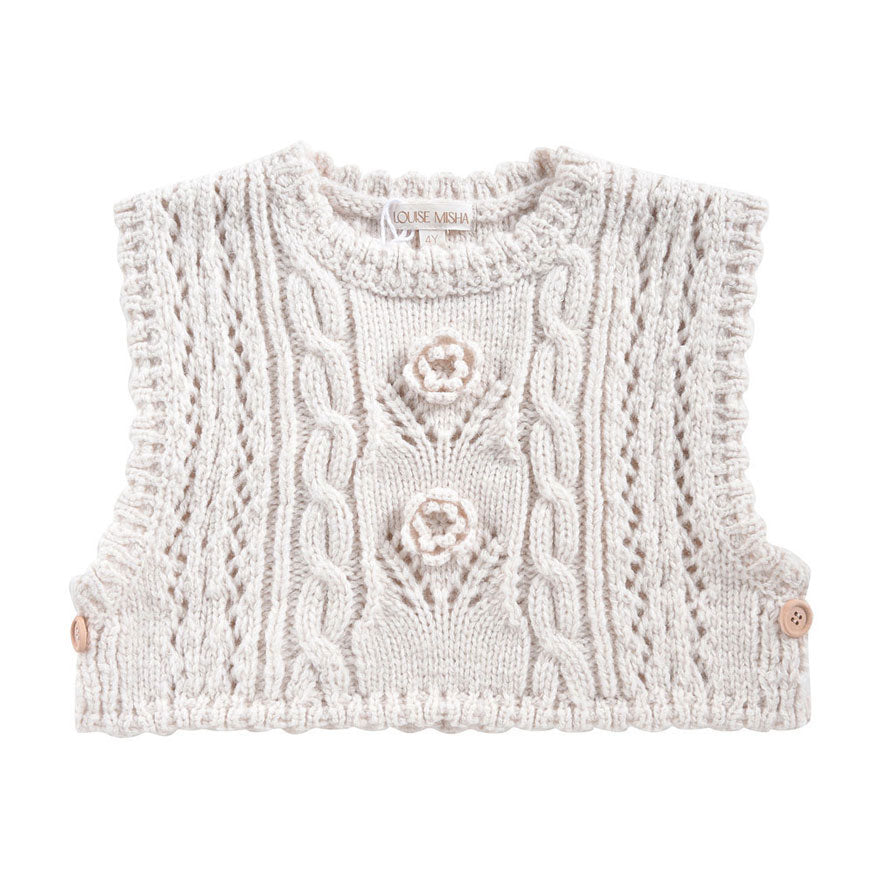Louise Misha Cream Chabyna Vest