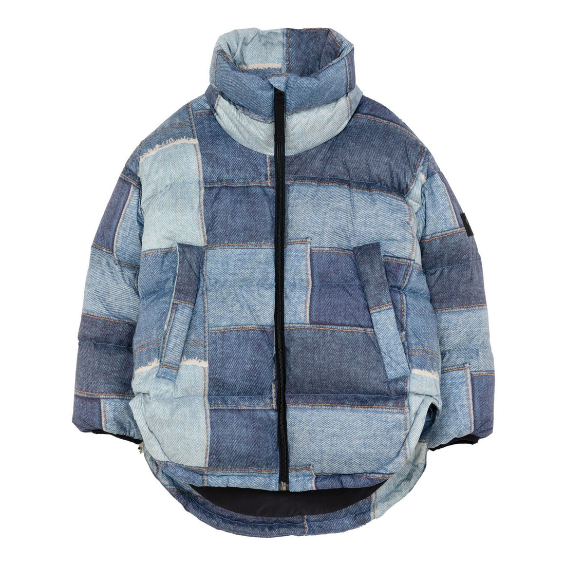 Finger in the Nose  Blue Patchwork Snowbag Down Jacket