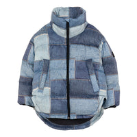Finger in the Nose  Blue Patchwork Snowbag Down Jacket