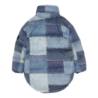Finger in the Nose  Blue Patchwork Snowbag Down Jacket