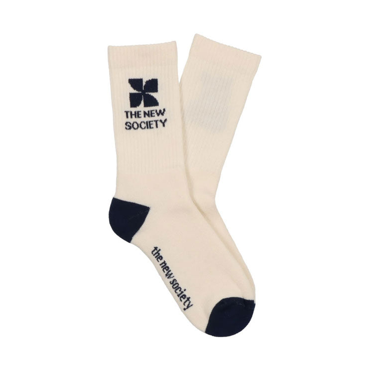 The New Society Natural Midnight Sky Logo Socks