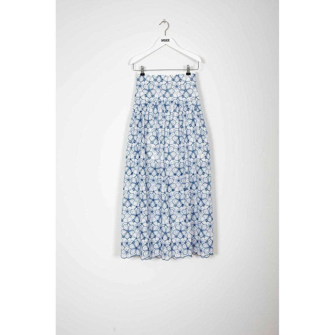 Indee Off White Embroidered Long Skirts