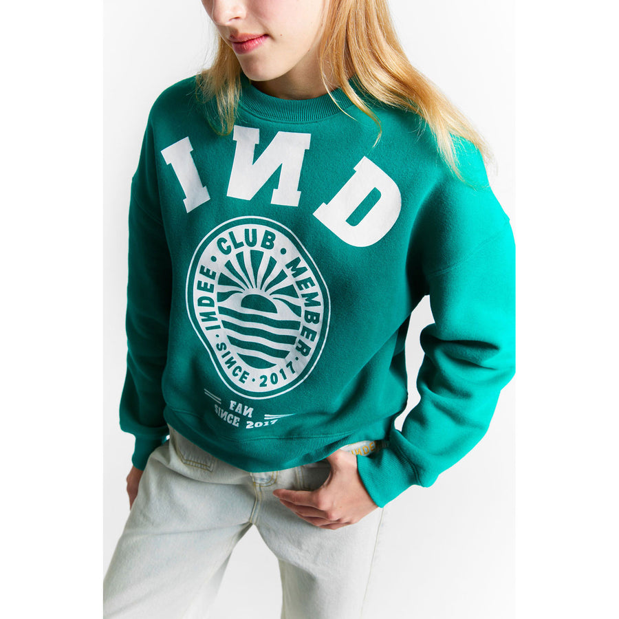 Indee Emerald Green College Sweater