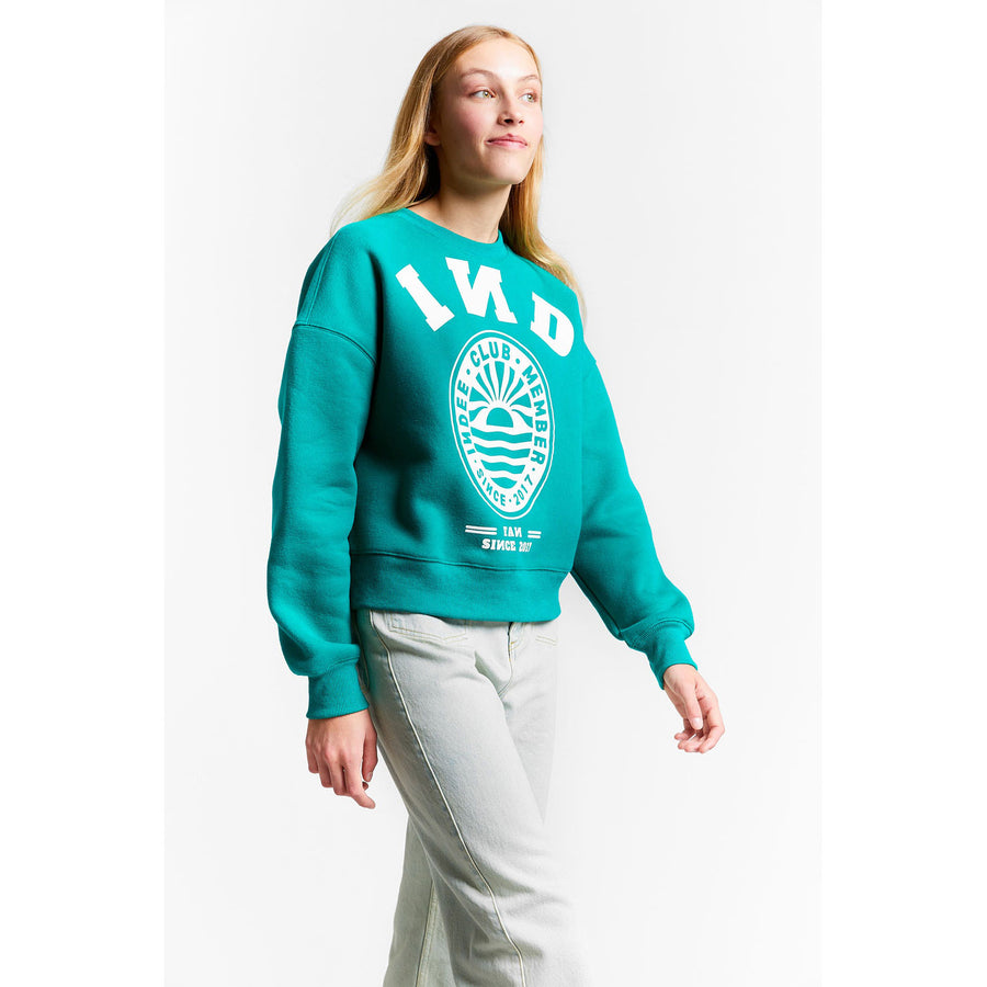 Indee Emerald Green College Sweater