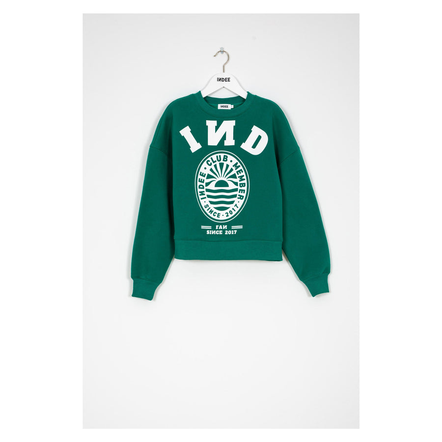 Indee Emerald Green College Sweater