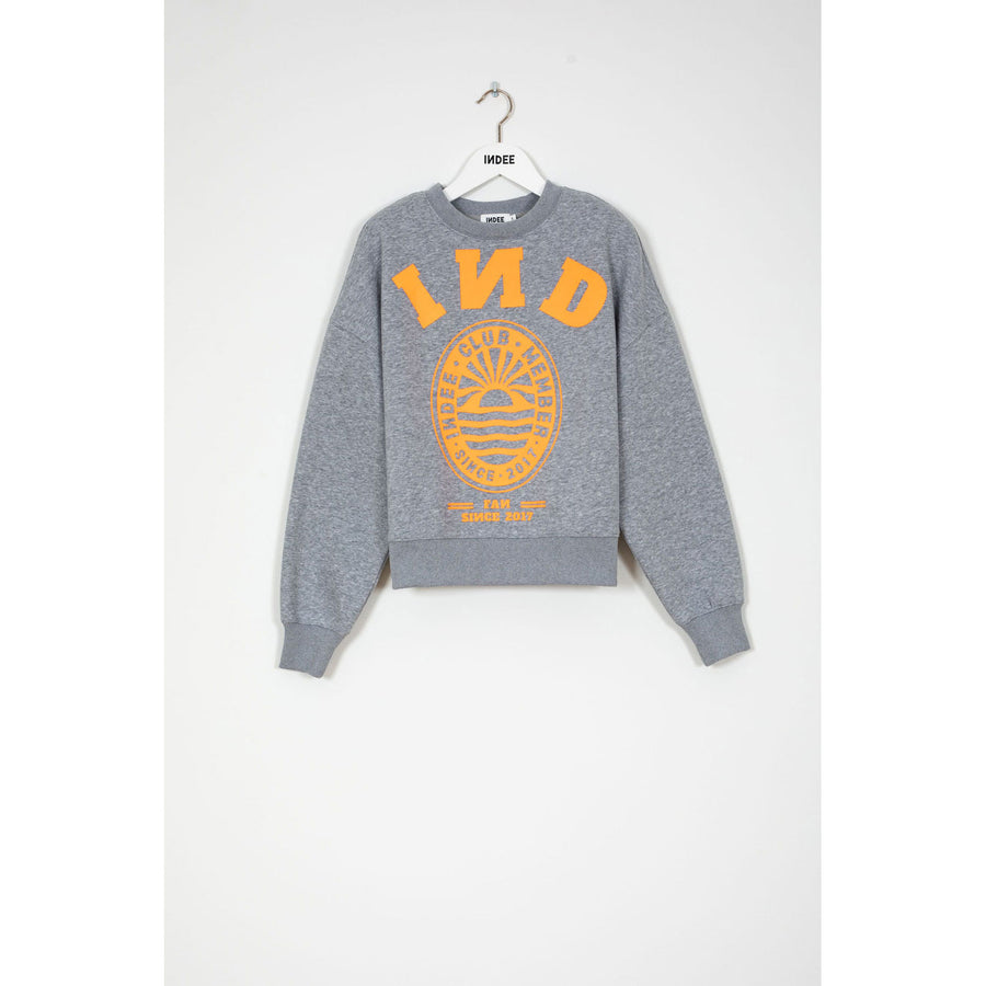 Indee Grey Mélange College Sweater