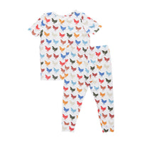 Pink Chicken Rainbow Chickens Bamboo PJ Set