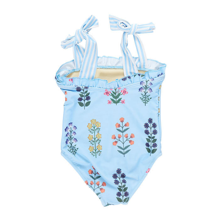 Pink Chicken Blue Bell Field Floral Hero Suit