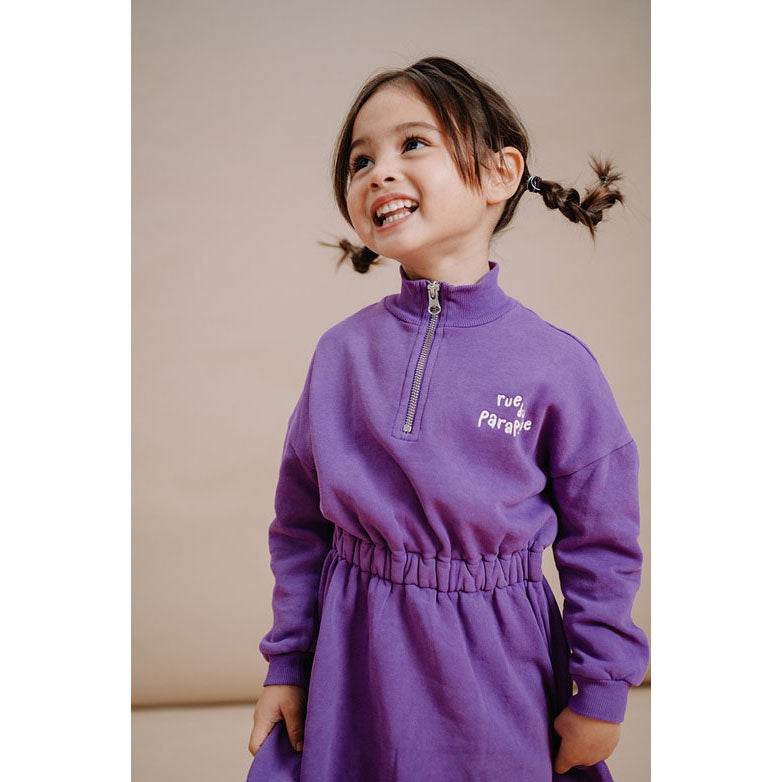 Sproet and Sprout Purple Zip Collar Dress