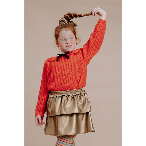 Sproet and Sprout Tomato Peter Pan Collar Sweater
