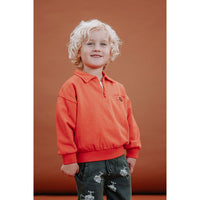 Sproet and Sprout Tomato Zip Collar Sweatshirt