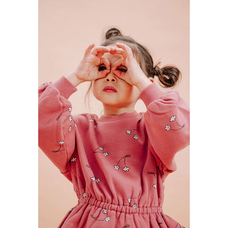 Sproet and Sprout Mauve Cherry Flower Peplum Sweatshirt