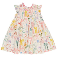 Pink Chicken Watercolor Bows Stevie Dress