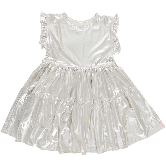 Pink Chicken Champagne Lame Polly Dress
