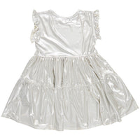Pink Chicken Champagne Lame Polly Dress