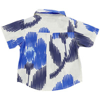 Pink Chicken Blue Ikat Jack Shirt