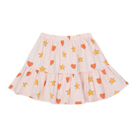 Tiny Cottons Pastel Pink Hearts Stars Skirt