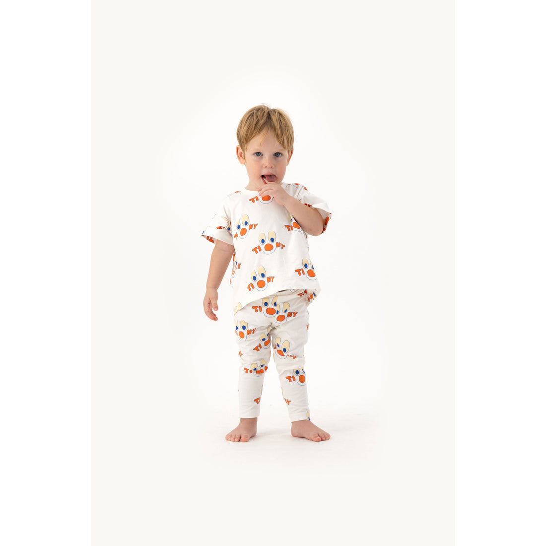 Tiny Cottons Off-White Clowns Baby Tee