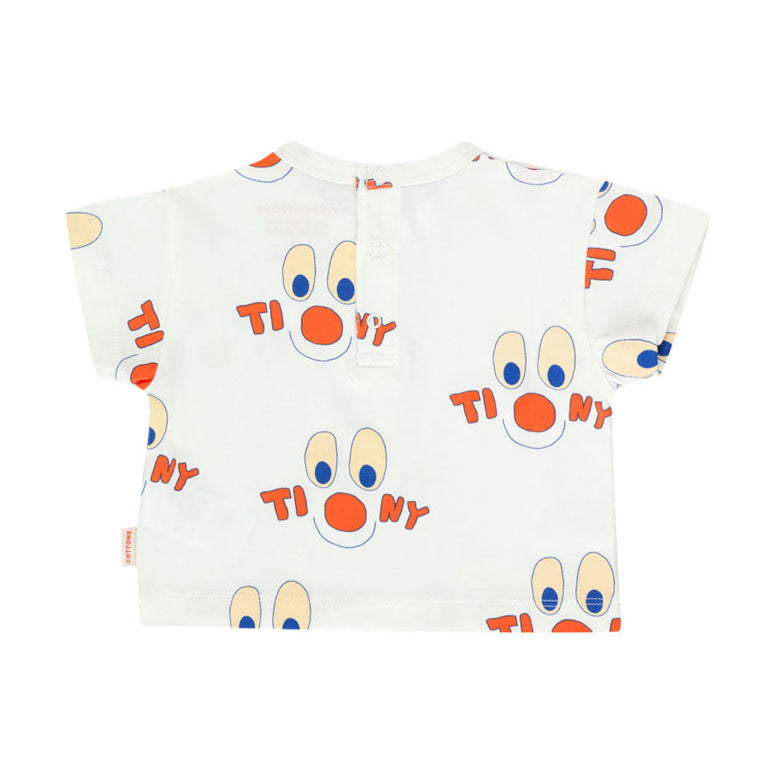 Tiny Cottons Off-White Clowns Baby Tee