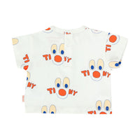 Tiny Cottons Off-White Clowns Baby Tee