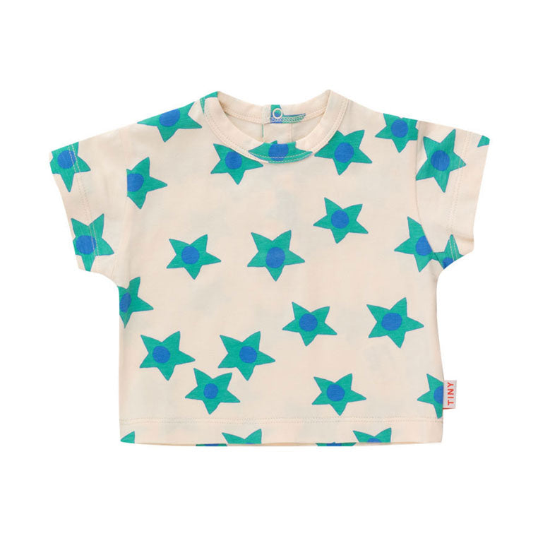 Tiny Cottons Light Cream Starflowers Baby Tee
