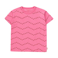 Tiny Cottons Dark Pink Zigzag Tee