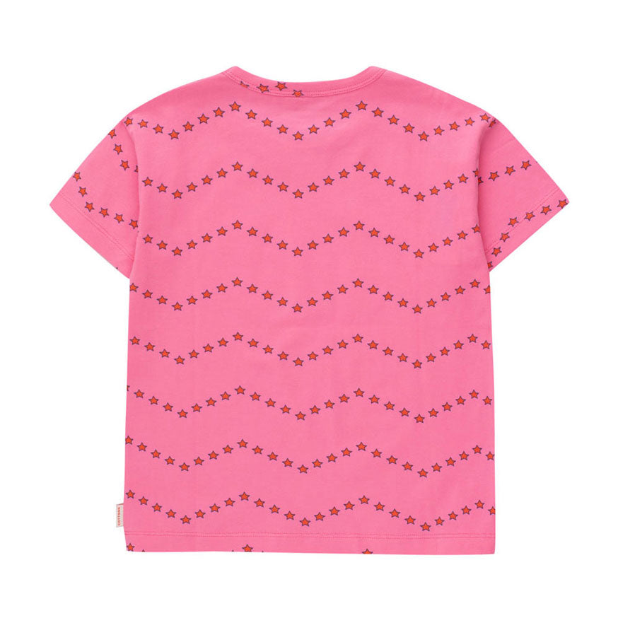 Tiny Cottons Dark Pink Zigzag Tee