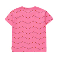Tiny Cottons Dark Pink Zigzag Tee