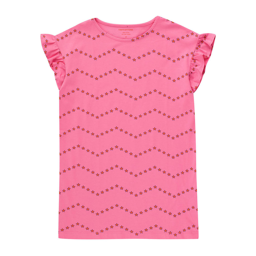 Tiny Cottons Dark Pink Zigzag Dress