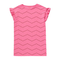 Tiny Cottons Dark Pink Zigzag Dress