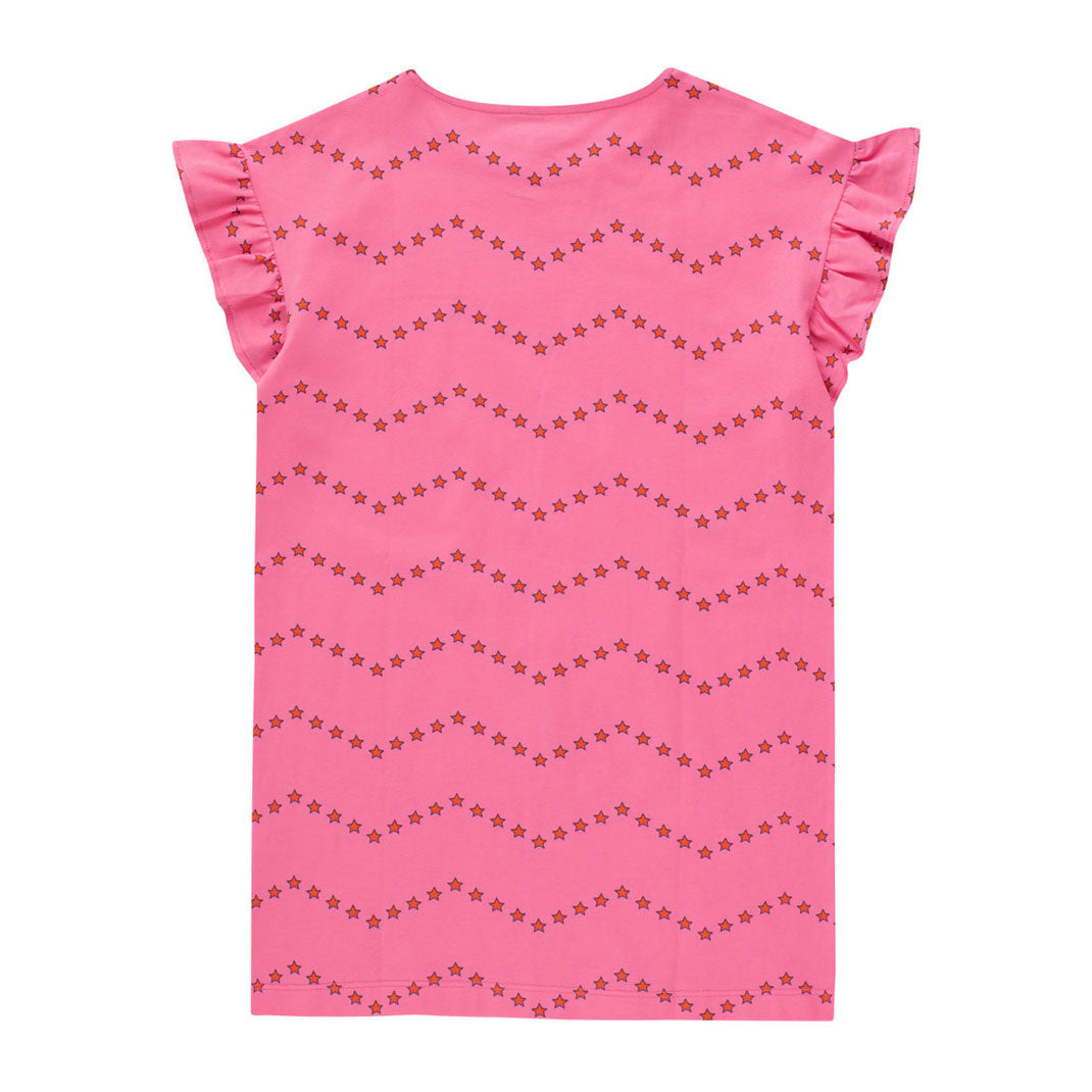 Tiny Cottons Dark Pink Zigzag Dress