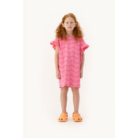 Tiny Cottons Dark Pink Zigzag Dress