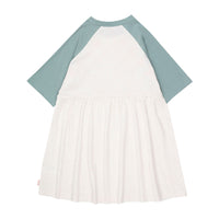 Tiny Cottons Light Cream Heather/Warm Grey Hearts Dress