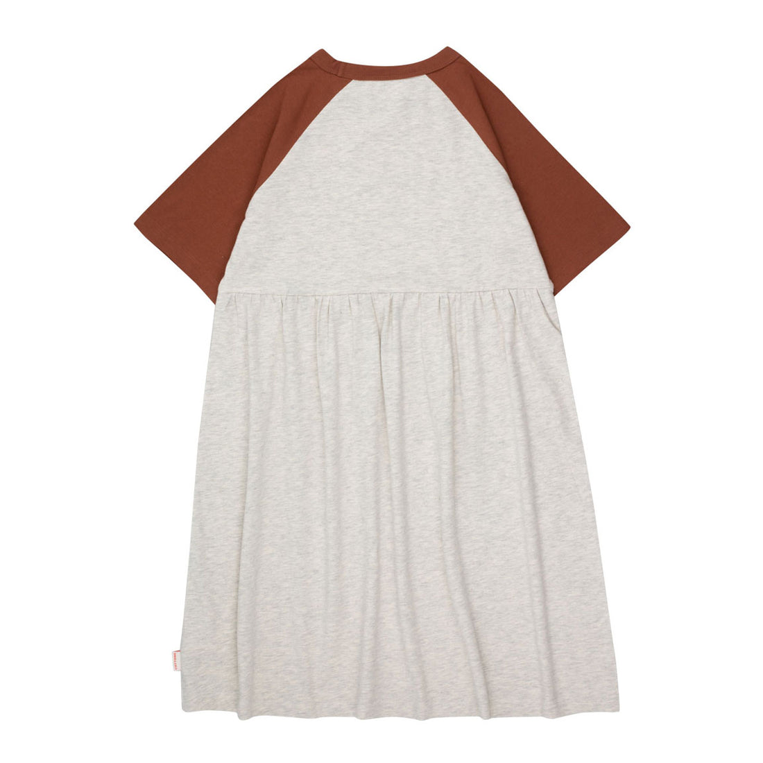 Tiny Cottons Medium Grey Heather/Dark Brown Stars Long Dress
