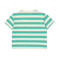 Tiny Cottons Light Cream/Emerald Stripes Tee