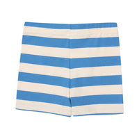 Tiny Cottons Light Cream/Azure Stripes Short Leggings